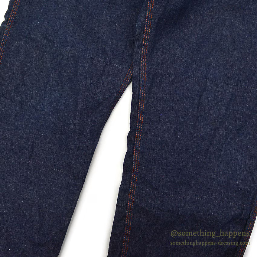 1950's UNKNOWN DOUBLE KNEE DENIM PAINTER PANTS / FLANNEL LINED ... W33/L30