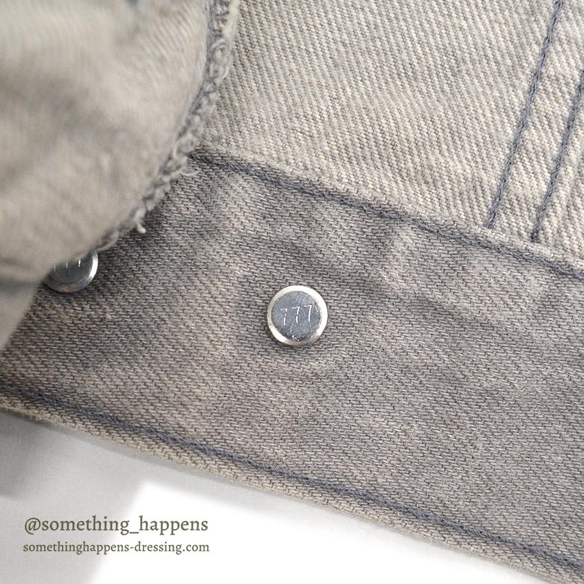 1980's Levi's 70506-0257 DENIM JACKET / GRAY... 44R