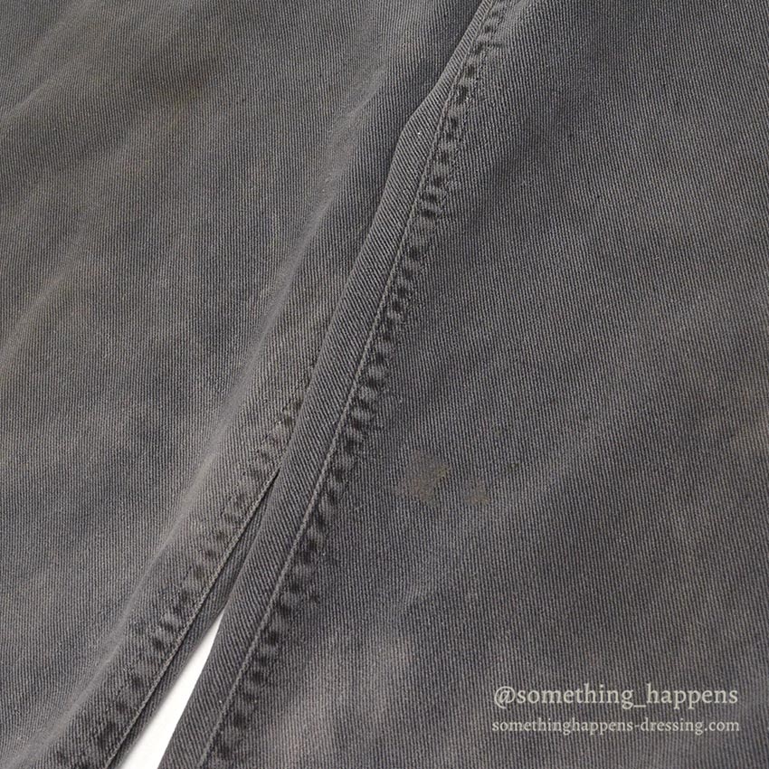 1960's UNKNOWN BLACK FADED FRISCO PANTS ... W32/L27
