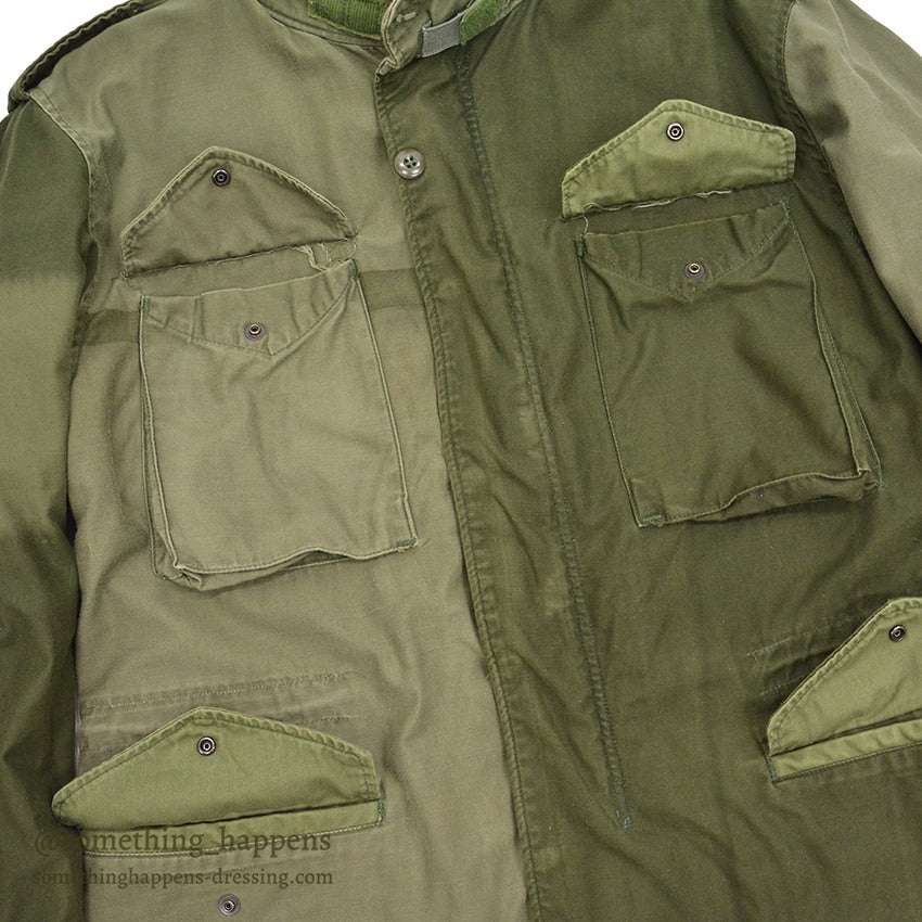 1980's~ M-65 FIELD JACKET ALPHA INDUSTRIES INC. / CRAZY PATTERN... MR