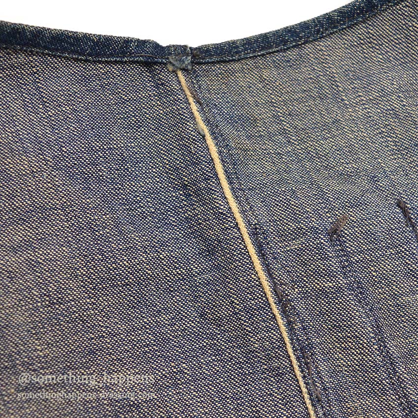 1920's~ DENIM HUNTING VEST / UNUSUAL, EXTREMELY RARE...