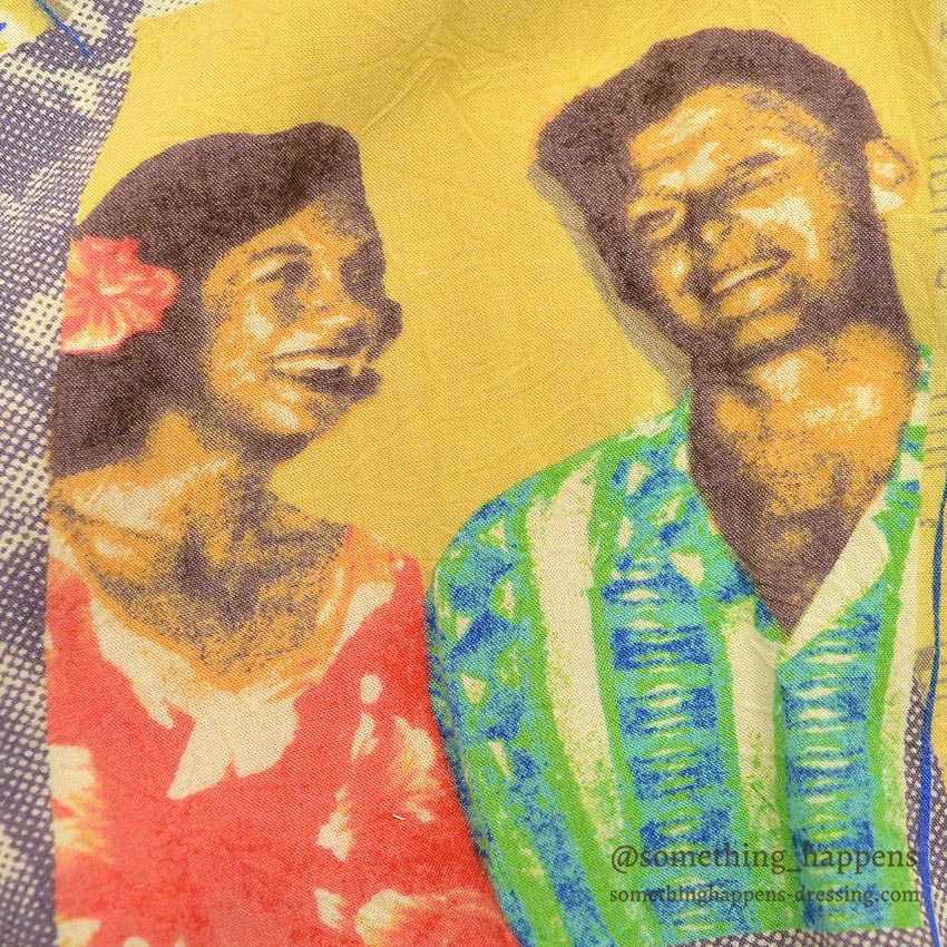 ~1990's JAMS WORLD POP ART RAYON ALOHA SHIRT...S