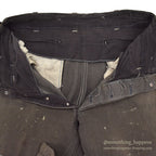 1940's CAN'T BUST'EM WW2 BLACK FRISCO PANTS / CROPPED ... W32