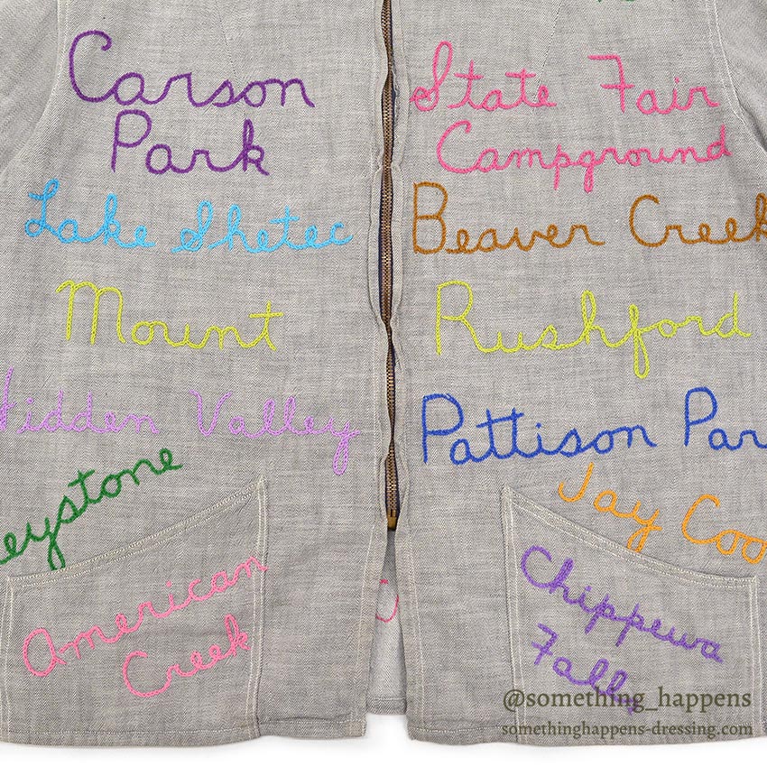 1950's~ CAMPERS TRAIL FULLY EMBROIDERED MEMORIAL JACKET / EXTREMELY RARE...