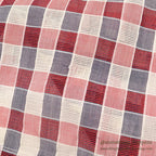 1950's MAYCREST SMALL BLOCK PLAID MESH SHIRT / UNUSUAL WEAVE ... M