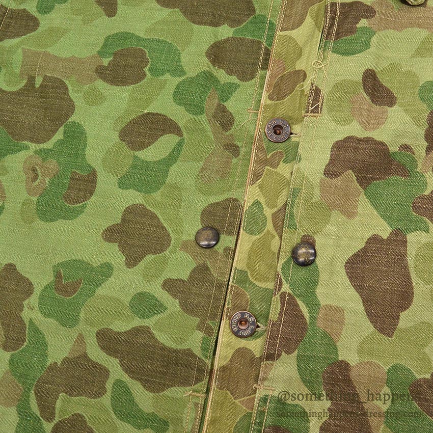 1940's U.S.M.C. WW2 P-44 DUCK HUNTER CAMO TWO-TONE HBT JACKET / MINT CONDITION ... 38