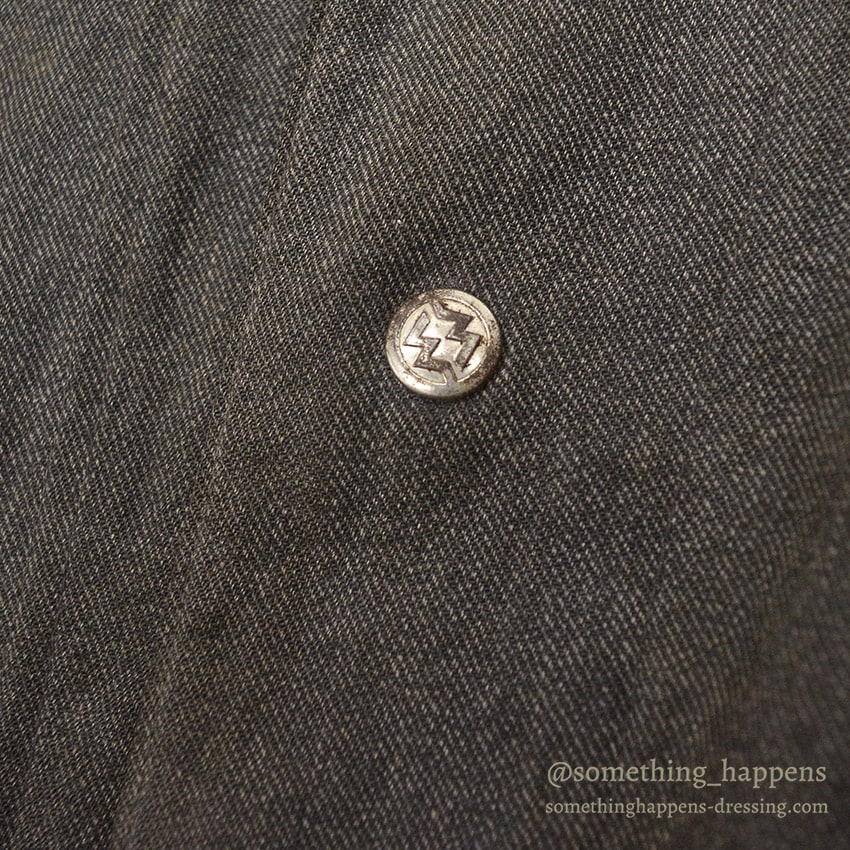 1930's MONTGOMERY WARD SALT AND PEPPER COVERALL / CHIN STRAP & SNAP BUTTON...