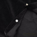 1980's~ BURMA BIBAS BLACK VELOUR SHIRT ... L