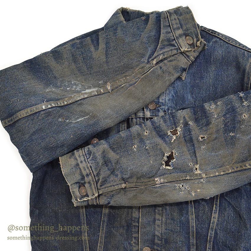 1960's LEVI'S 558 DENIM VEST / CHOPPED SLEEVE... 42