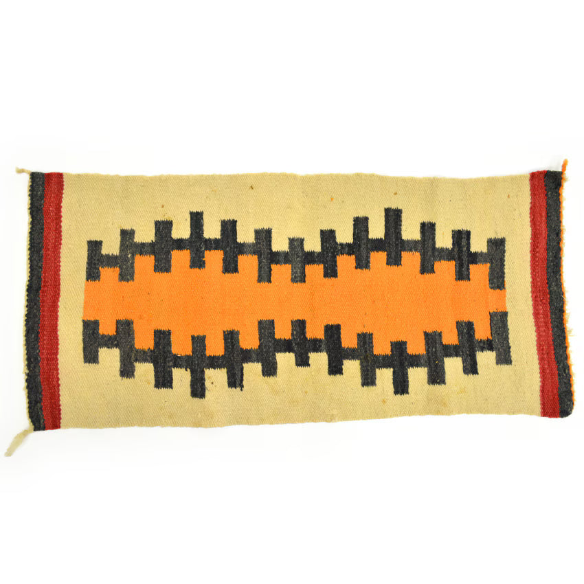 ~1940s Navajo Rug Saddle Blanket 45cm x 98cm...