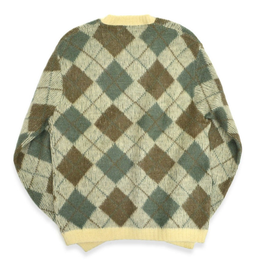 60's Jantzen Mohair Argyle V-Neck... L
