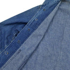 1940s US Navy Shawl Collar Denim Jacket with Stencil...
