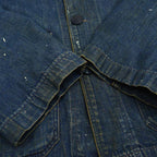 1940s US Navy Shawl Collar Denim Jacket, Dark Navy, Multiple Stencils...