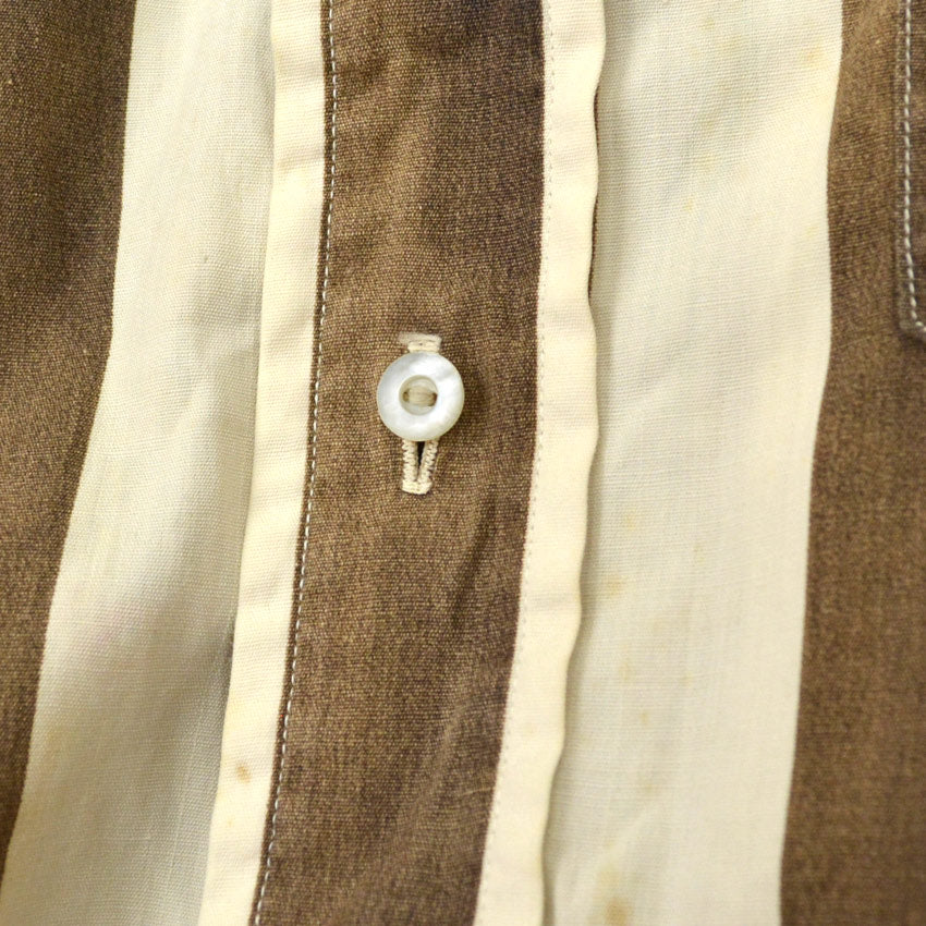 ~40's POWERS STRIPE LONG SLEEVE SHIRT'S... 151/2