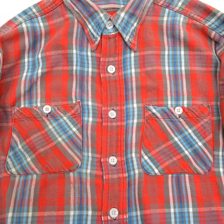1950s-era old cotton flannel shirts with gussets...