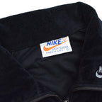 70's NIKE ALL BLACK VELOR TRACK JACKET... L