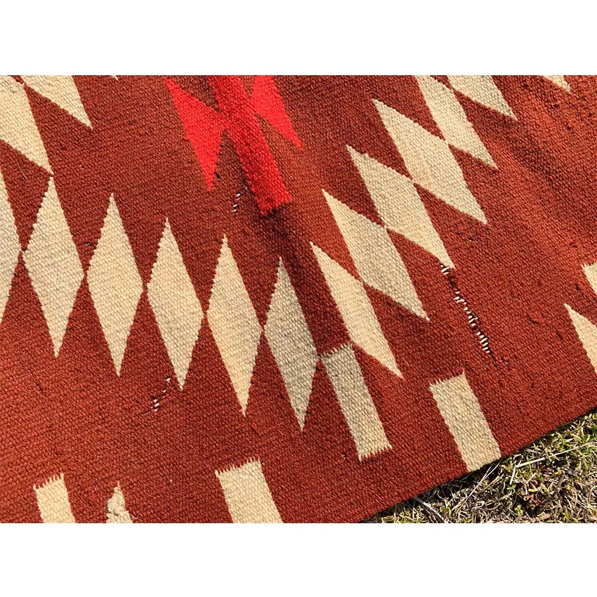 circa 1940's~ Navajo Rug Brown... 50cm×50cm