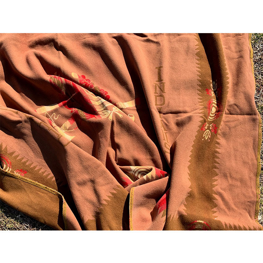 c.1920's~ PENDLETON 'ATLANTIC INDIANS' WOOL BLANKET... 152cm×191cm