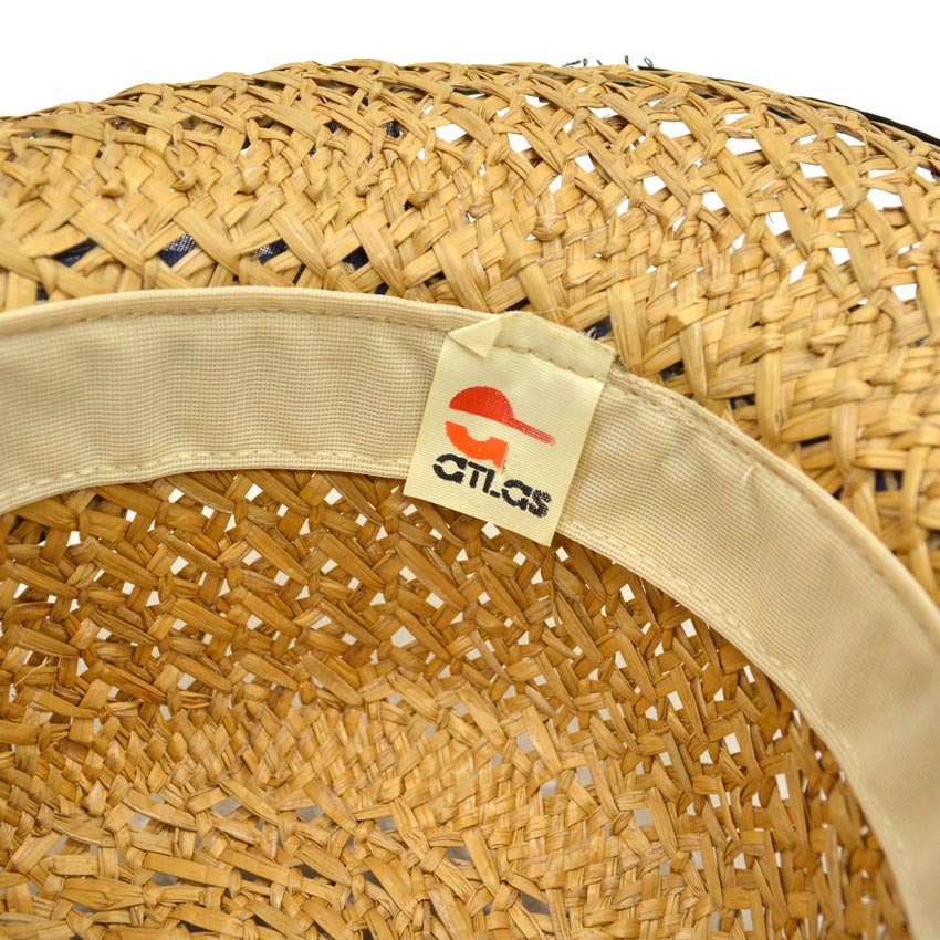 ~70's ATLAS 'Bandana with Studs' Straw Hat...