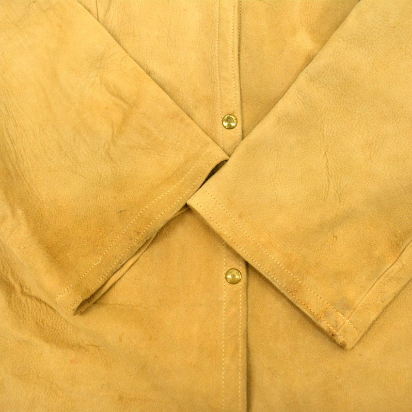 60s-style deerskin jacket with happi coat sleeves...