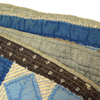 Circa ~1920's Handmade Calico Patchwork Quilt... 181cm×185cm