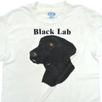 80s Hanes 'Black Lab' Labrador Retriever Dog Print T-Shirt... M