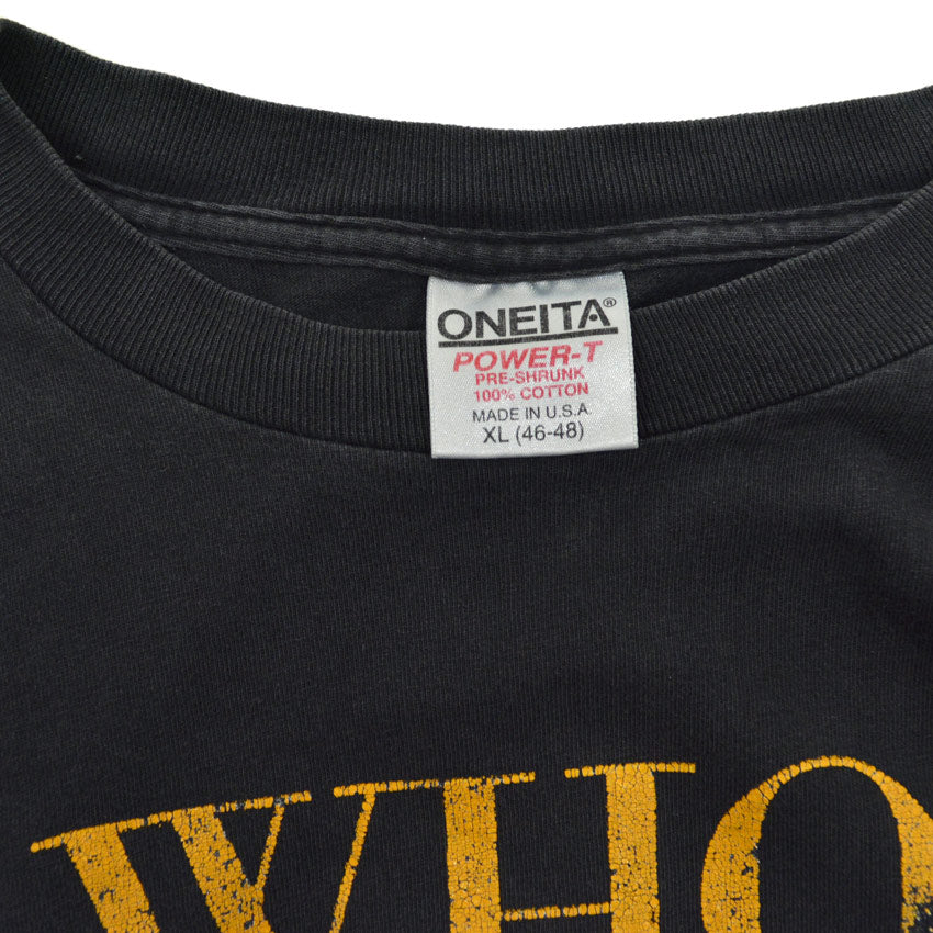 90's ONEITA 'WHO DO WE THINK WE ARE?' Tribal T-shirt... XL