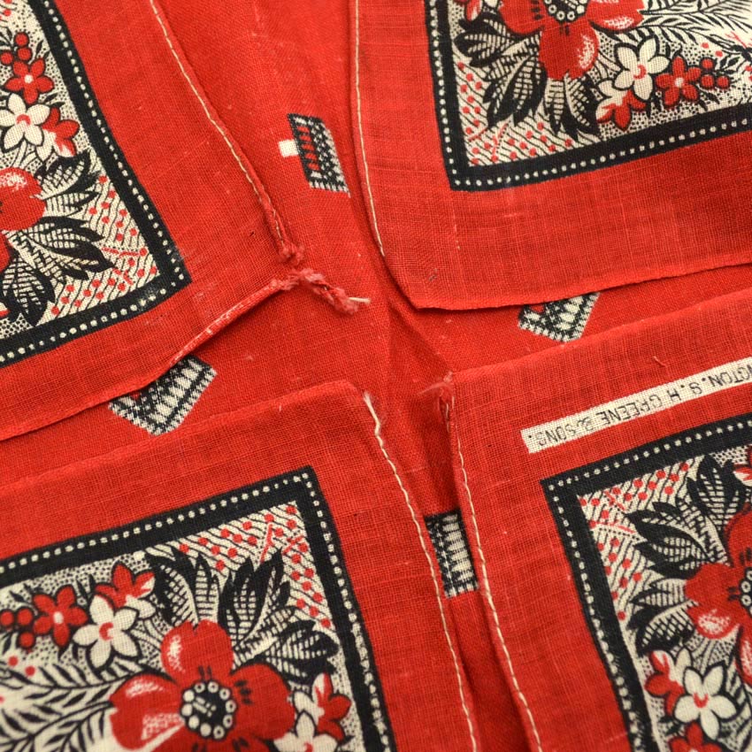 1880's~ MARTHA. WASHINGTON. SH GREENE & SONS. TURKEY RED BANDANA...