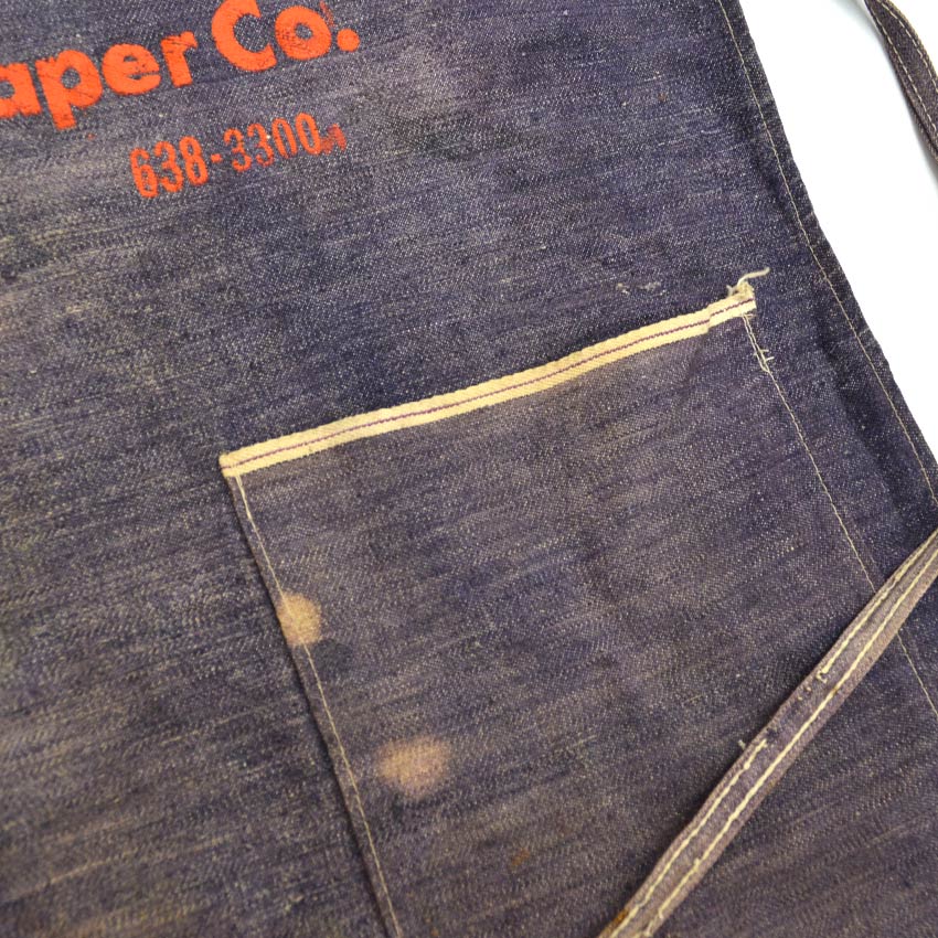 50's~ 'Clampitt Paper Co.' Denim Apron...