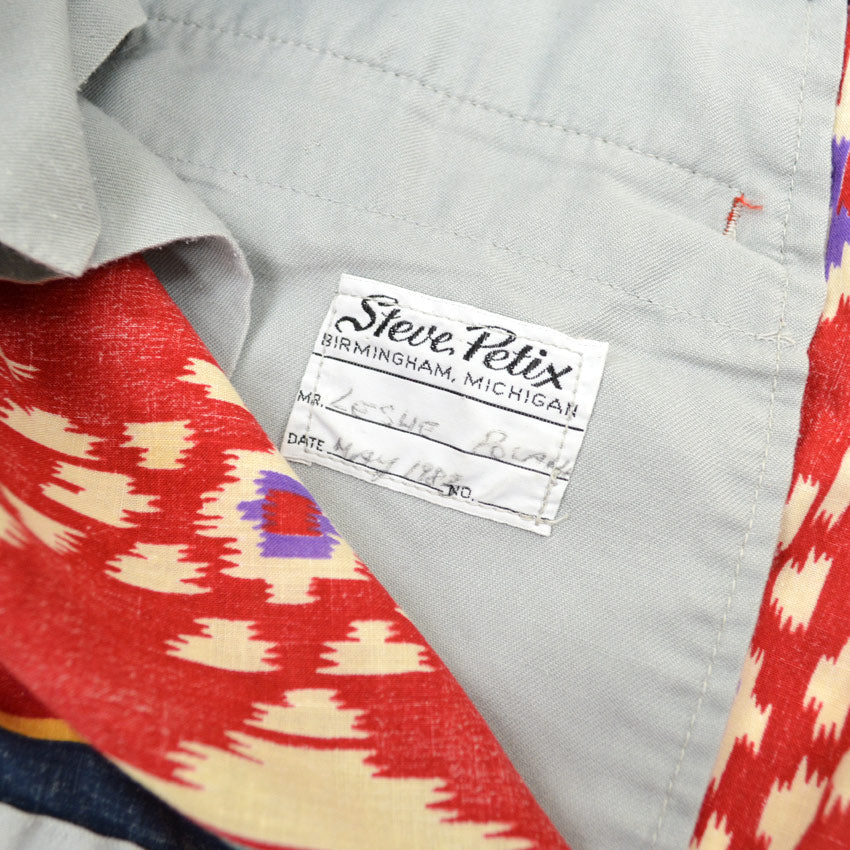 ~70's Steve Petix 'Native Pattern' Cotton Slacks...