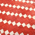 Old Handmade Patchwork Quilt Red & White...52cm×52cm