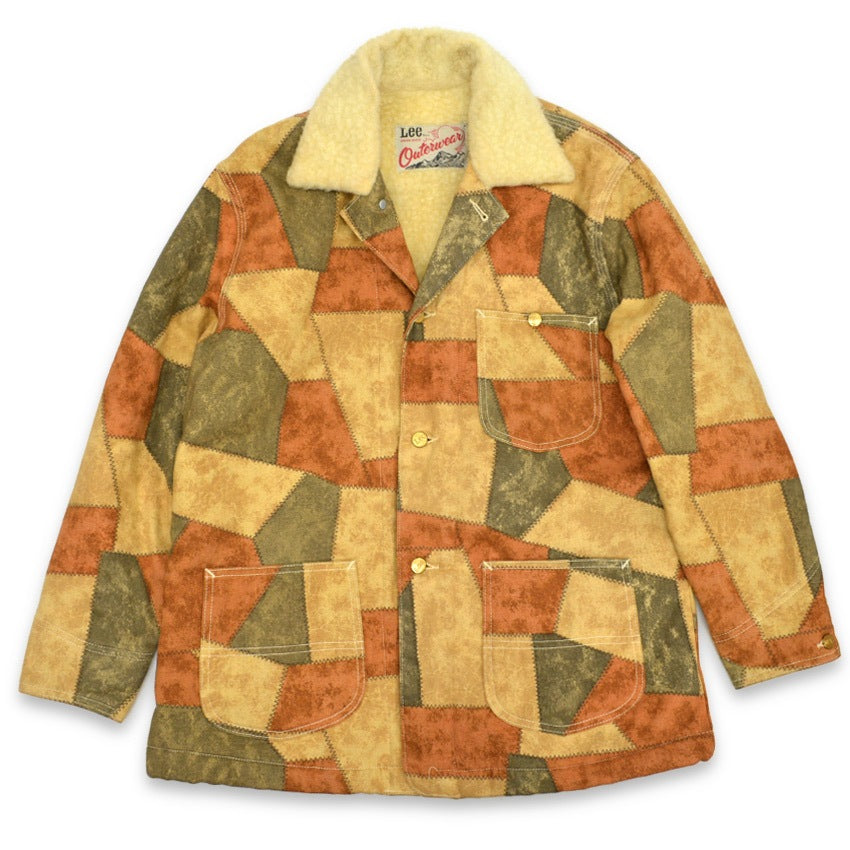 70's Lee Print Patchwork Boa Lining Coverall... Mint