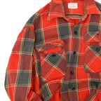 60's Sears Print Tag Flannel Shirt... M TALL