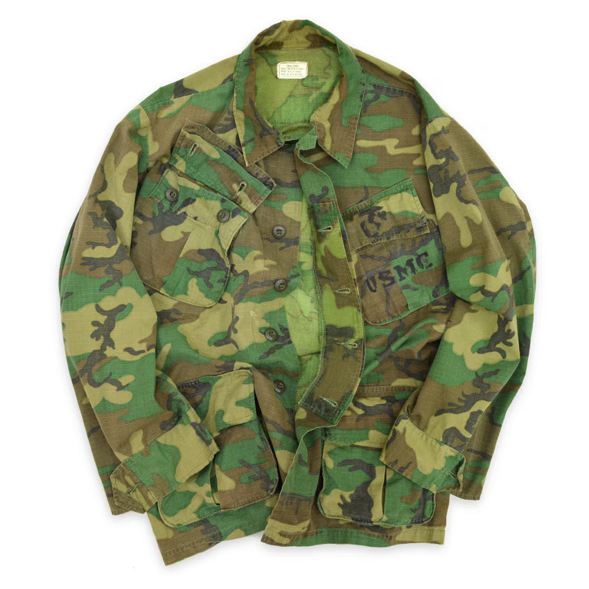 70's USMC ERDL Brown Leaf Jungle Fatigue Jacket ... SS
