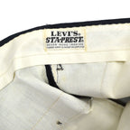 60's Deadstock LEVI'S 549-3318 STA-PREST SLACKS DARK NAVY... W38 L29