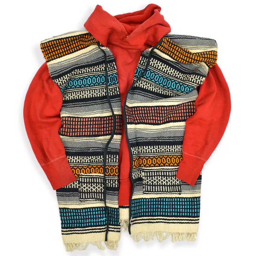 1940's~ Guillermo Guevara MEXICAN RUG VEST...