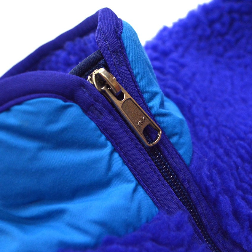 1990's PATAGONIA DEEP PILE CLASSIC RETRO CARDIGAN COBALT ... XS