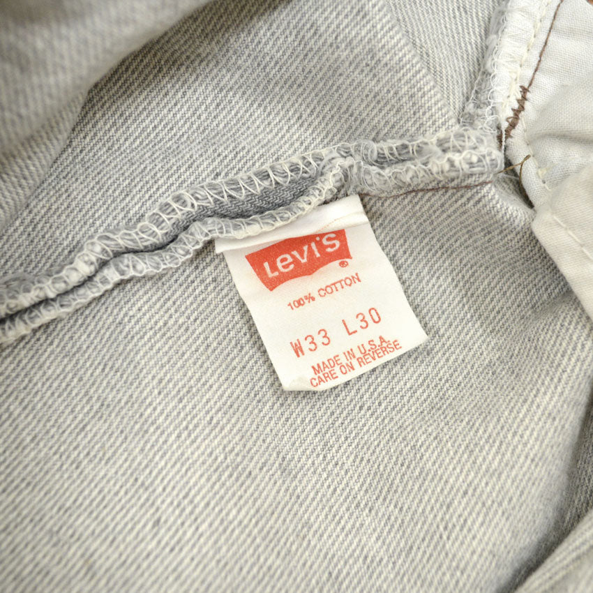 1990's Levi's 501 LIGHT GRAY DENIM PANTS... W32 L29