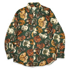 1980's BANANA REPUBLIC SAFARI & TRAVEL DOG PRINT SHIRT ... M