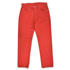 1980's Deadstock Levi's 501 Red dyed Denim pants... W32 L32