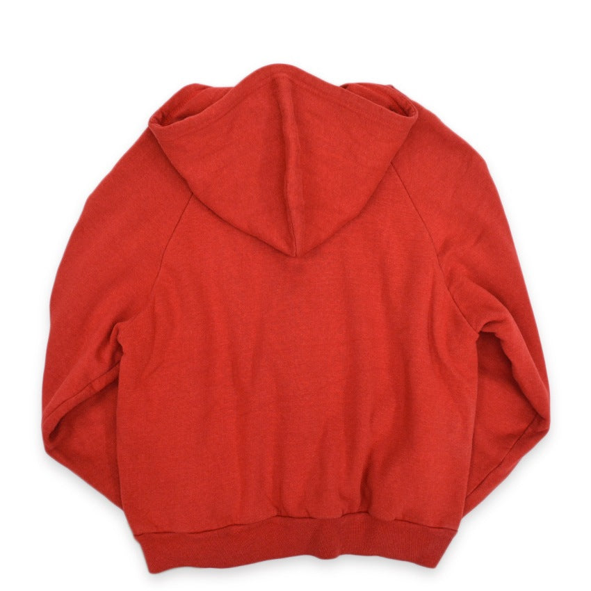 〜1980's DOUBLE FACE THERMAL RED ZIPUP HOODIE ... L