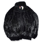 ~2000's DEADSTOCK MAZMANIA BEAR BLACK & PEWTER FLEECE JACKET...XL