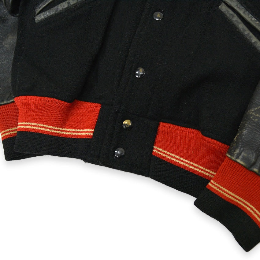 1950's LOWE & CAMPBELL BLACK AWARD JACKET... 42