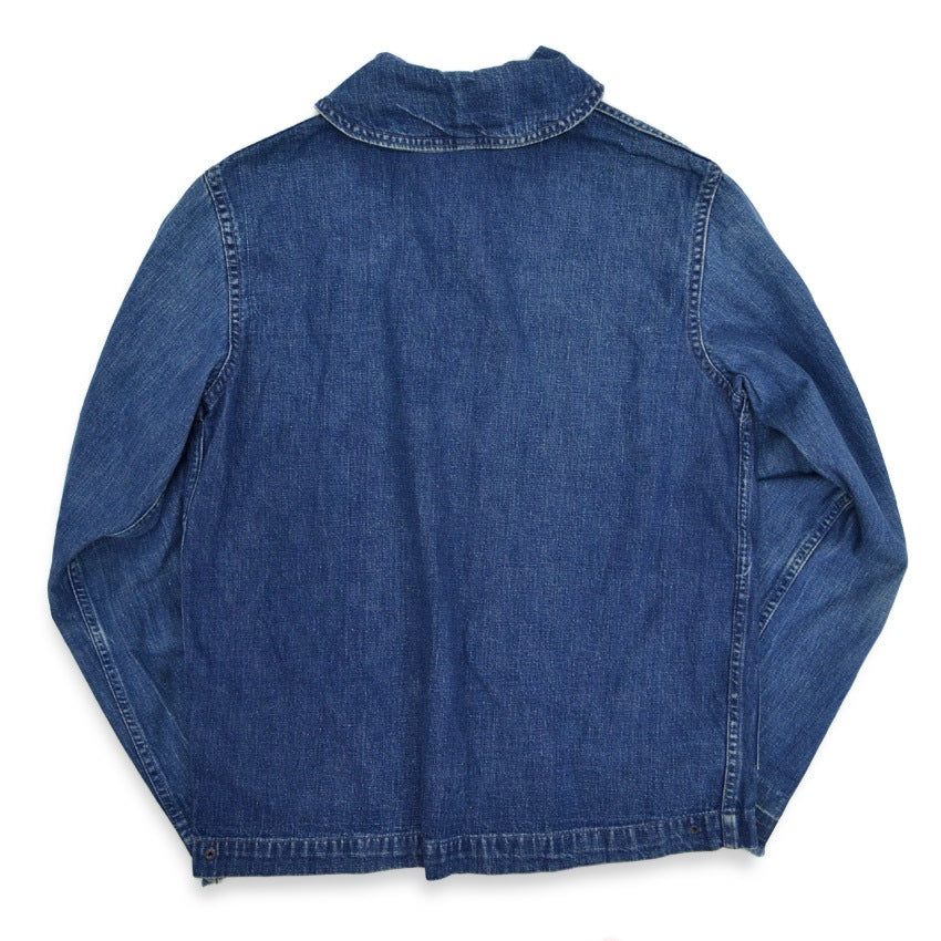 1940's USNAVY WW2 SHAWL COLLAR DENIM JACKET...