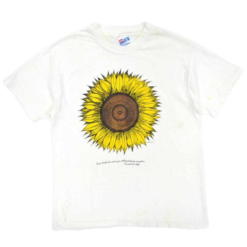 1990s Hanes Van Gogh Sunflowers T-shirt... M
