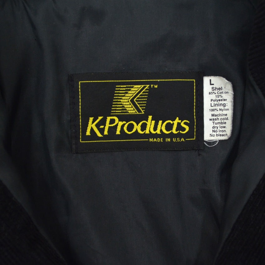 1990's K-Products BLACK PLAIN CORDUROY JACKET... L