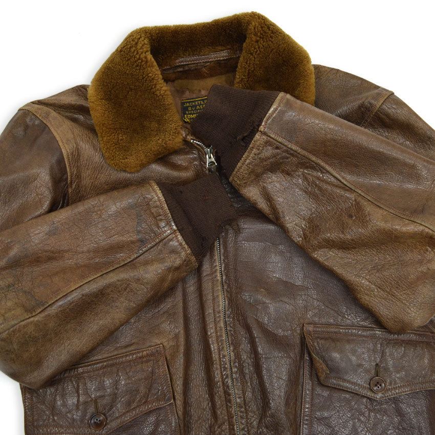 1940's USNAVY M-422A FLIGHT JACKET EDMUND T.CHURCH CO... 38