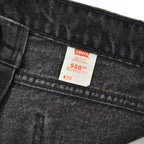 1990's Levi's 550 BLACK DENIM SHORTS... W36 L00