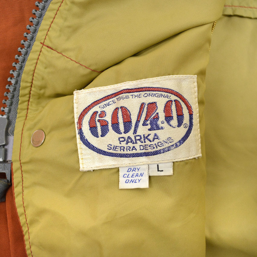 1970's SIERRA DESIGNS ORIGINAL 60/40 MOUNTAIN PARKA ... L