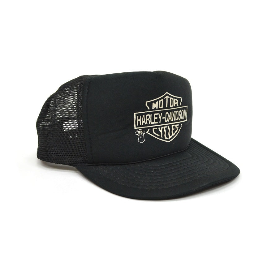 1980's~ HARLEY DAVIDSON BLACK MESH CAP...